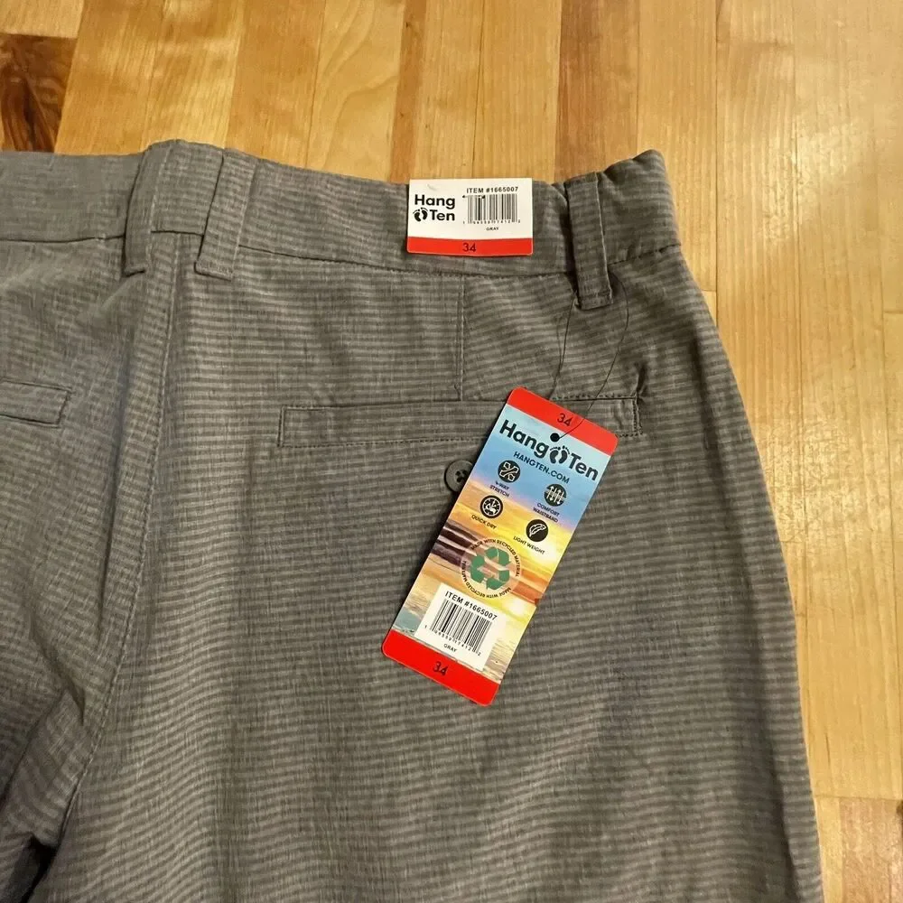Hang Ten Shorts Hybrid Beach‎ Casual Drawstring Mens 34 New